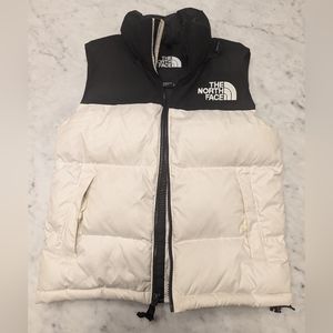 North Face Vest Black White SZ XS